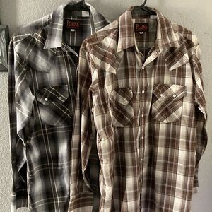 Men’s plains Westernwesr 2 shirt bundle